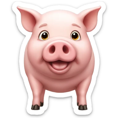 pig growing big sticker