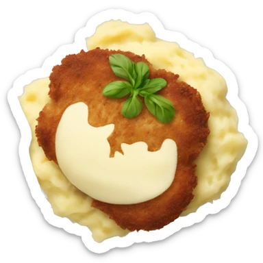 Cutlet with mashed potatoes sticker