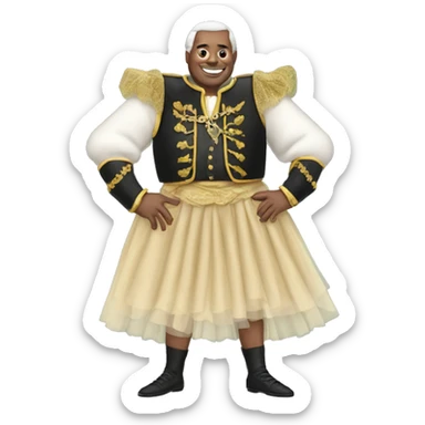 lord farquad in a tutu sticker