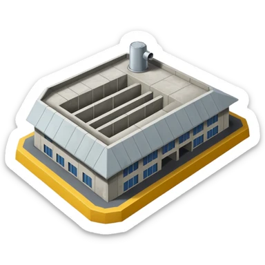 NATO military hangar isometry view sticker