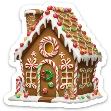 Christmas gingerbread house sticker