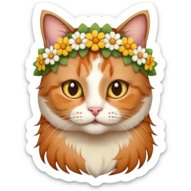 hippie cat sticker