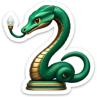 Enfermagem uma lamparina com uma cobra em volta  sticker