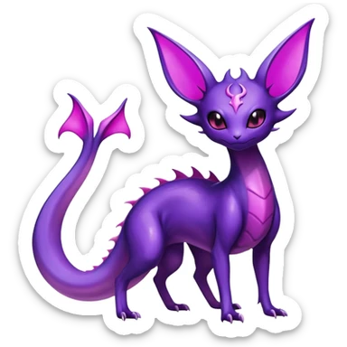Shiny Ethereal Celestial Salandit-Noibat-Espeon-Hybrid (Full body) sticker