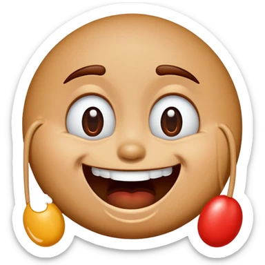 m&m laughing out loud with tears sticker