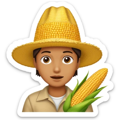 someone taking a corn shit sticker