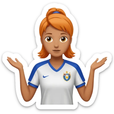 female soccer mentor giving a pep talk sticker