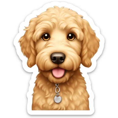 Cute golden labradoodle  sticker