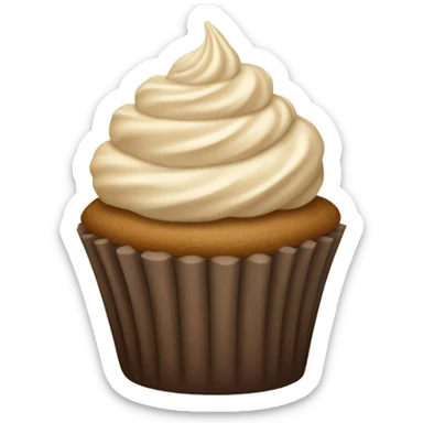brown-beige cupcake sticker