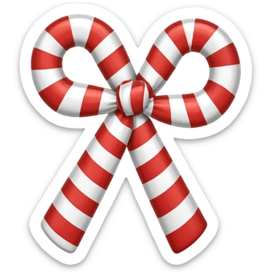 candy cane bow  sticker