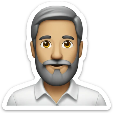 a man with a beard smokes sticker