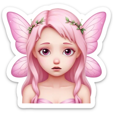 pink fairy saddest sticker