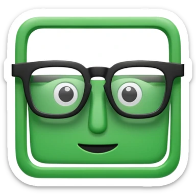 Green Square Spects. only spects. sticker