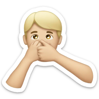 wiping mouth with hand sticker