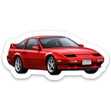 Red 300zx turbo saudi playe sticker