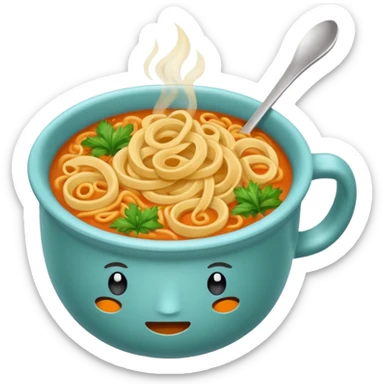 Vasos de sopa instantánea Marchan  sticker