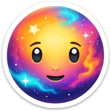 Space screensaver sticker