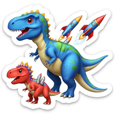 Dinosaurs with Rockets sticker