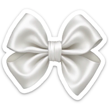 white satin bow sticker