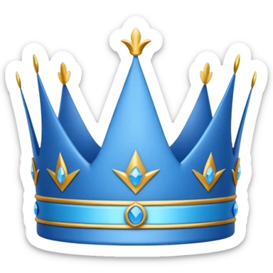 Blue party crown hat—plain with no jewels or embellishments sticker