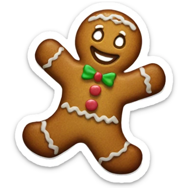 gingerbread man sticker