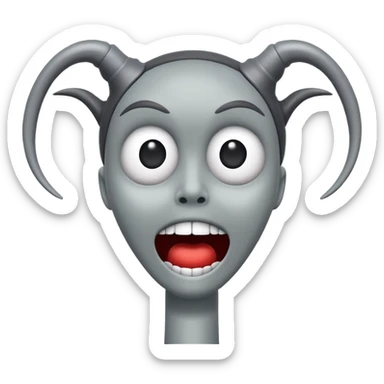Siren Head, simple and expressive emoji style sticker