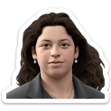 serene boy with jewelry sticker