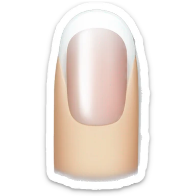 Nails with white tip sticker