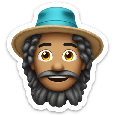 Make a loop with hair and a cool hat sticker