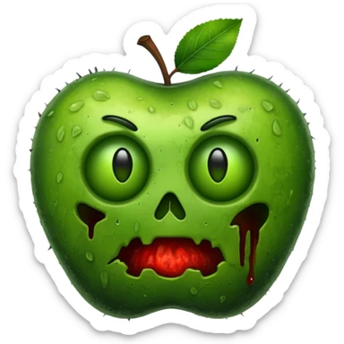 moldy apple sticker