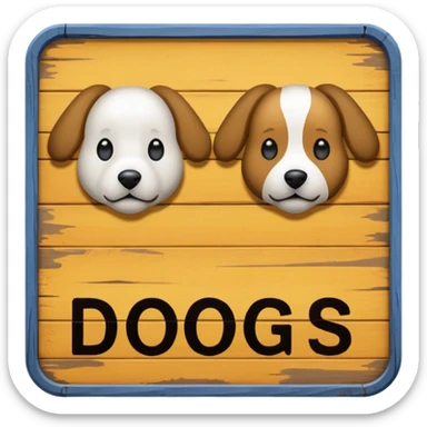 Sign that says “dogs in” sticker