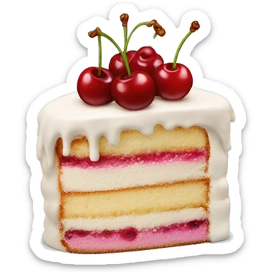 cake with cherry on top  sticker