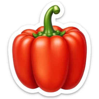 bright red bell pepper sticker