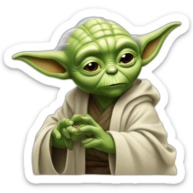 Yoda qui fait un doigt d’honneur sticker