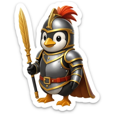 Add gold accents to the knight armor, keep the background transparent. Maintain the original style and details of the knight armor while enhancing it with elegant gold accents. sticker