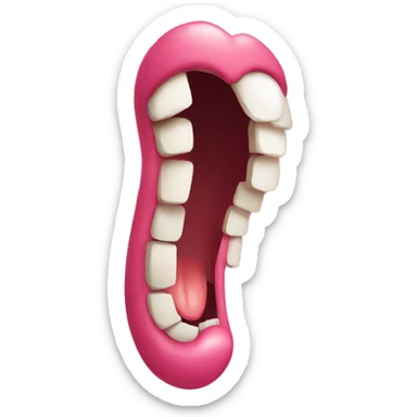 Emoji with enormous tongue sticker