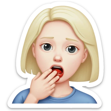 person choking themself sticker