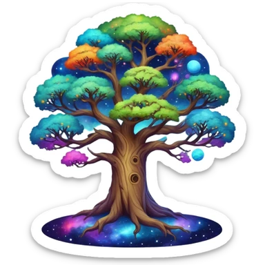 World tree in space sticker