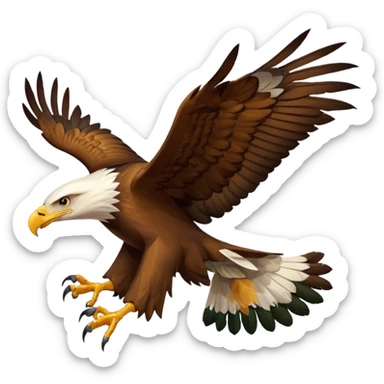 text message with photo of an eagle sticker