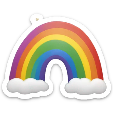 A rainbow with stars ￼ sticker