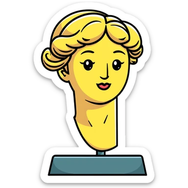 Venus de Milo statue sticking out her tongue sticker