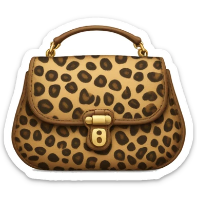 purse with cheetah print  sticker