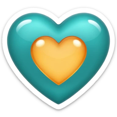 Teal heart with da best  sticker