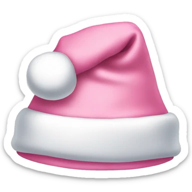 light pink cute santa hat sticker
