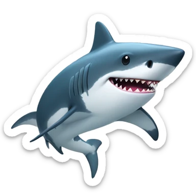 Un gentil requin avec un pingouin  sticker