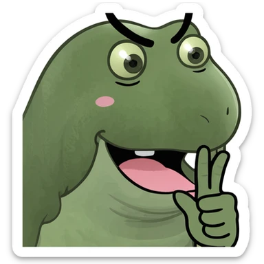 sticking tongue out with middle finger sticker