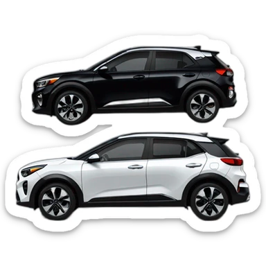 Black Kia stonic in 45 view sticker