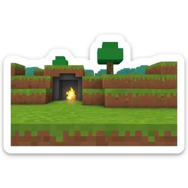 Minecraft mine sticker