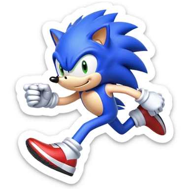 Sonic the blue hedgehog sticker