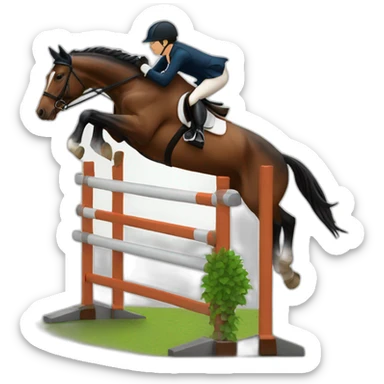 Horse Jumping competition sticker
